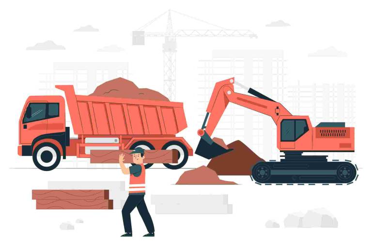 Alat & Kendaraan yang biasa di pakai di Proyek Konstruksi dan Pembangunan