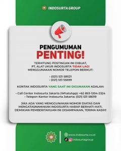 Pemberitahuan Resmi Perubahan Nomor Telepon PT. Alat Ukur Indosurta