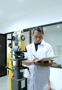 kalibrasi total station, theodolite, automatic kevel waterpass terakreditasi KAN nasional