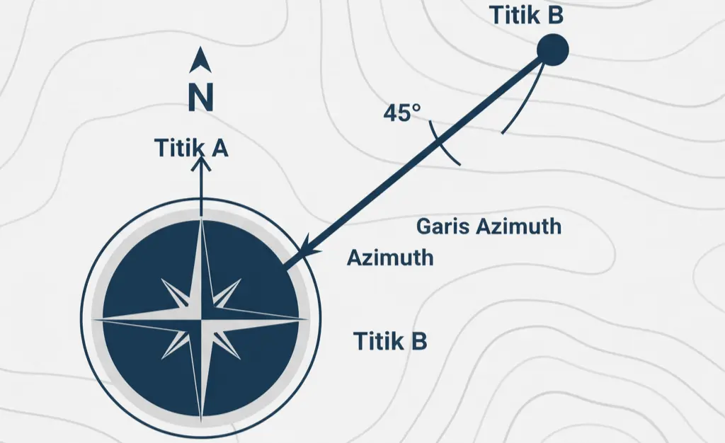 Cara Menentukan Azimuth dari Dua Titik Koordinat - Panduan Praktis untuk Survey