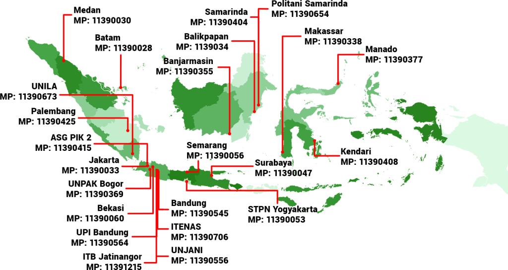 Persebaran CORS Hi-Target di Indonesia